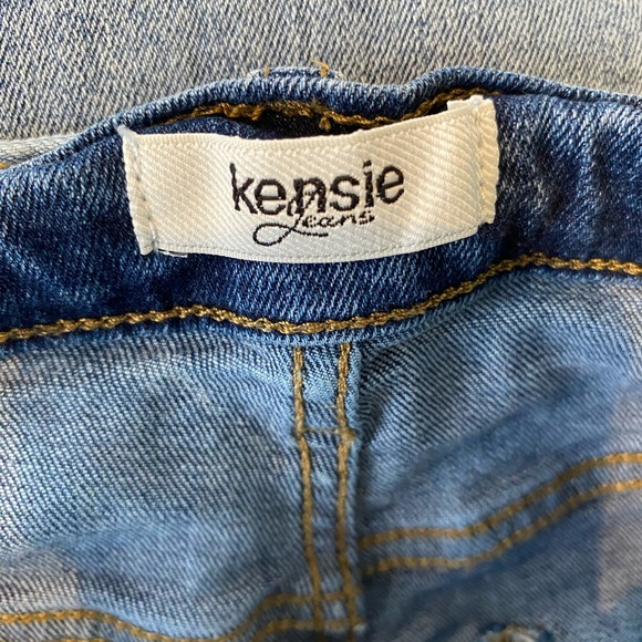 Kensie Tie Waist Cropped Jeans - Picture 4 of 5